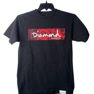 Youth Diamond Supply Co. Black Tee with Red Graphic